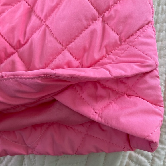 T by Talbots Lightweight Pink Diamond Quilted Puffer Vest Tulip Hem (Size 2X) - Picture 6 of 11